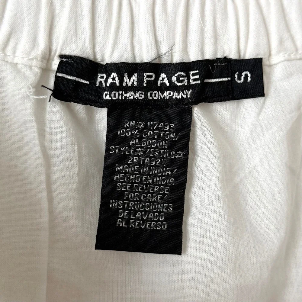 Vintage Y2K Coquette Rampage Cotton Eyelet Tiered Mini Skirt NWT Small White